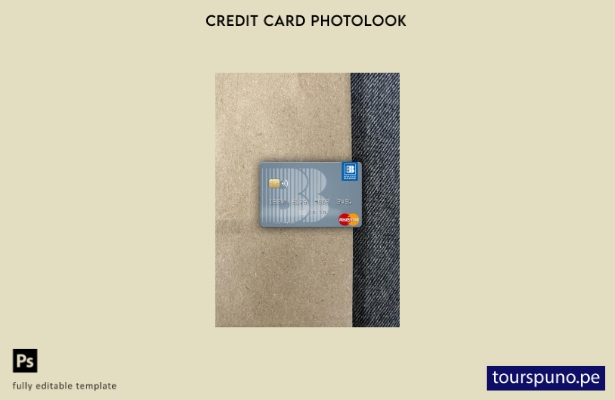 listo para imprimir plantilla frontal de aspecto fotográfico de mastercard de Ge